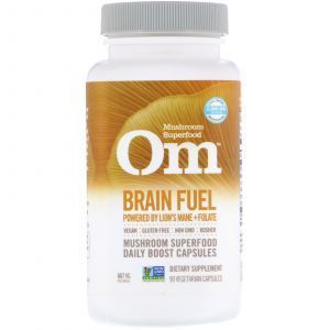 Ежовик гребенчатый + фолат, Powered by Lion's Mane + Folate, OM Organic Mushroom Nutrition, 667 мг, 90 кап.