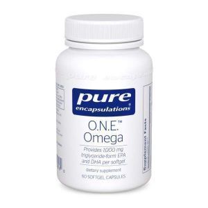Омега-3 жирные кислоты, O.N.E. Omega, Pure Encapsulations, для здоровья сердца, суставов, кожи, глаз и познания, 60 капсул
