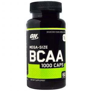 Амінокислоти BCAA, BCAA 1000 Caps, Optimum Nutrition, 1 г, 60 капсул