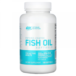 Рыбий жир EPA и DHA, Fish Oil, Optimum Nutrition, 100 гелевых капсул  с энтеросолюбильным покрытием