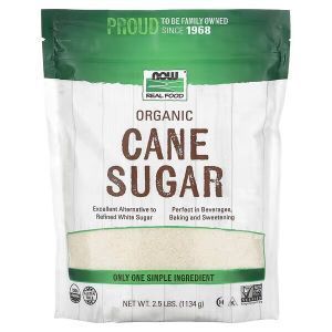 Тростниковый сахар, Cane Sugar, NOW Foods, органический, 1134 г