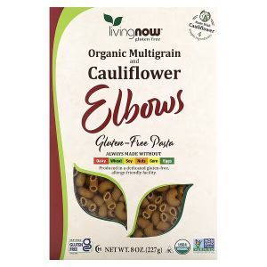 Макарони ріжки мультизернові з цвітною капустою, Multigrain and Cauliflower Elbows, NOW Foods, без глютену, органічні, 227 г
