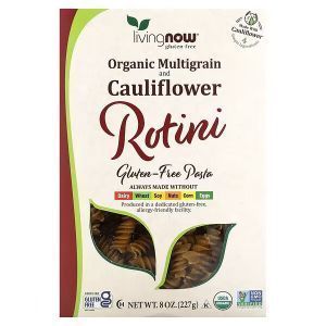 Макарони ротіні мультизернові з цвітною капустою, Multigrain and Cauliflower Rotini, NOW Foods, без глютену, органічні, 227 г