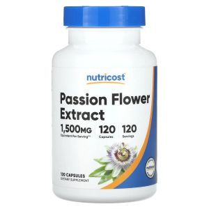 Пасифлора, Passion Flower, Nutricost, екстракт, 1500 мг, 120 капсул