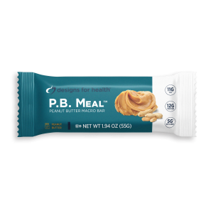 Протеиновые батончики, P.B. Meal, Designs for Health, арахисовое масло, 12 батончиков по 55 г каждый