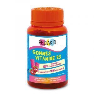 Витамин Д3, ведмежуйки, Gommes Vitamine D3, Pediakid, 60 жевательных витаминок
