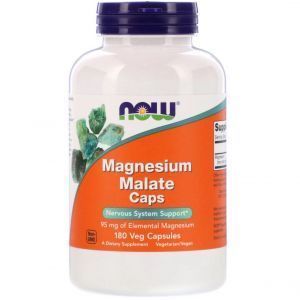 Магния малат, Magnesium Malate, Now Foods, 180 капсул