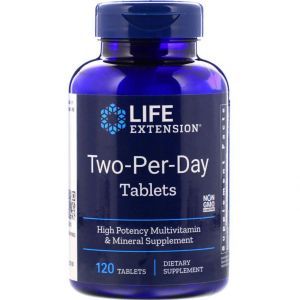 Мультивитамины, Two-Per-Day Tablets, Life Extension, 120 таб.