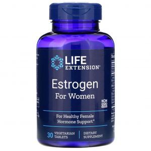 Эстроген растительный, Natural Estrogen, Life Extension, 30 вегетарианских таблеток 
