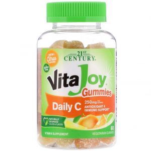 Витамин C, VitaJoy Daily C Gummies, 21st Century, 60 жевательных таблеток