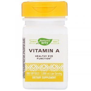 Витамин A, Vitamin A, Nature's Way, 10,000 МЕ, 100 капсул