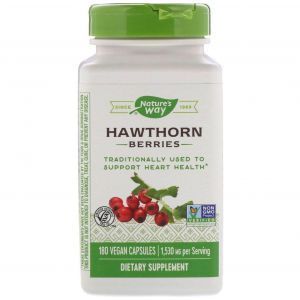 Боярышник, Hawthorn, Nature's Way, ягоды, 510 мг, 180 капсул