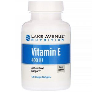 Витамин Е,Vitamin E, Lake Avenue Nutrition,  400 МЕ, 120 капсул