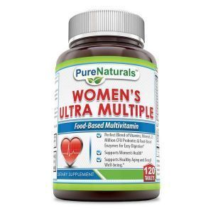 Мультивитамины для женщин, Women's Ultra Multiple, Pure Naturals, 120 таблеток