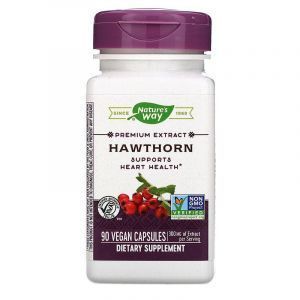 Боярышник, Hawthorn, Nature's Way, стандартизированный, 300 мг, 90 капсул