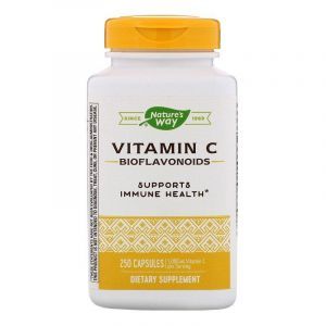 Витамин С с биофлавоноидами, Vitamin C with Bioflavonoids, Nature's Way, 1000 мг, 250 кап.