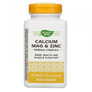 Кальций Магний Цинк, Calcium, Mag & Zinc, Nature's Way, 765 мг, 250 капсул