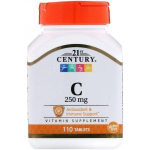 Витамин С, Vitamin C, 21st Century, 250 мг, 110 таблеток