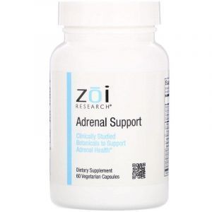 Поддержка надпочечников, Adrenal Support, ZOI Research, 60 вегетарианских капсул