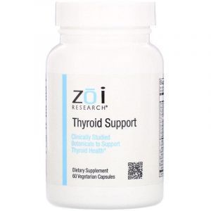 Поддержка щитовидной железы, Thyroid Support, ZOI Research, 60 капсул
