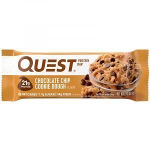 Протеиновый батончик, Protein Bar, Quest Nutrition, тесто с шоколадной стружкой, 60 г