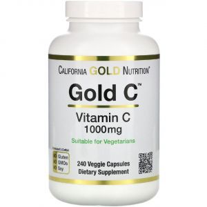  Витамин C, Gold C Vitamin C, California Gold Nutrition, 1000 мг, 240 капсул