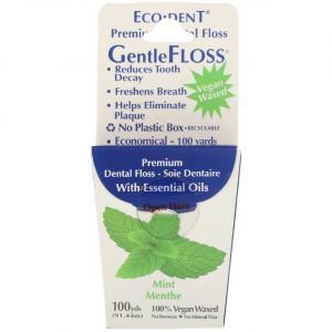 Зубная нить, с мятным вкусом, GentleFloss, Eco-Dent, 91,44 м