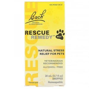 Средство от стресса для домашних животных, Rescue Remedy Pet, Bach, оригинальная цветочная эссенция, 20 мл