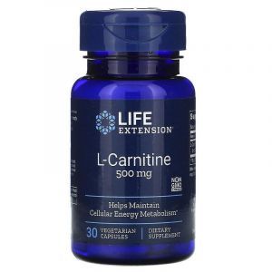 Карнитин, L-Carnitine, Life Extension, 500 мг, 30 капсул (Default)