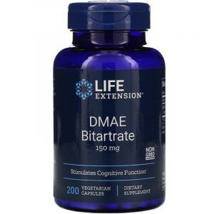 DMAE (Диметиламиноэтанол), DMAE Bitartrate, Life Extension, 200 кап
