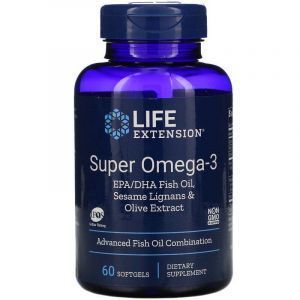  Омега-3, Super Omega-3, Life Extension, 60 капсулы