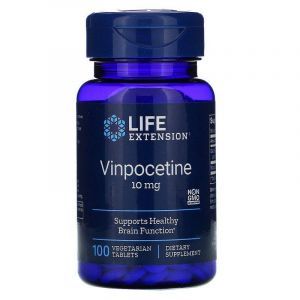 Винпоцетин, Vinpocetine, Life Extension, 10 мг, 100 табл.