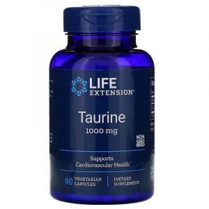 Таурин, Taurine, Life Extension, 1000 мг, 90 капсул
