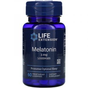 Мелатонин, Melatonin, Life Extension, 3 мг,  60 леденцов