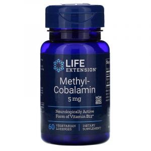 Витамин В12 (метилкобаламин), Methyl-Cobalamin, Life Extension, 60 леденц