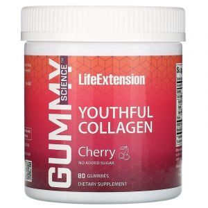 Коллаген, Youthful Collagen, Life Extension, 80 жевательных конфет