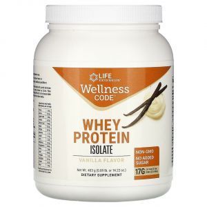 Изолят сывороточного белка, Whey Protein Isolate, вкус ванили, Life Extension, 403 г