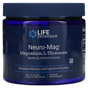 Магний треонат, Magnesium L-Threonate, Life Extension, 93,35 г