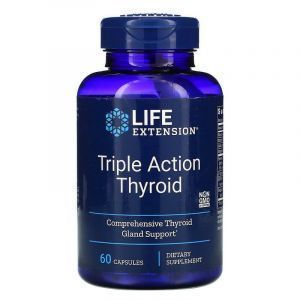 Поддержка щитовидной железы: тироид тройного действия (Thyroid), Life Extension, 60 кап.