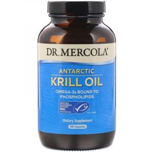 Масло криля арктического,  Krill Oil, Dr. Mercola, 180 капсул