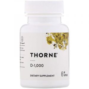 Витамин Д3, Vitamin D, Thorne Research, 1000 МЕ, 90 капсул