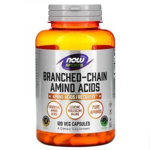 BCAA аминокислоты, Amino Acids, Now Foods, Sports, 120 капсул