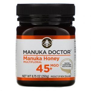 Манука мед MGO 45+, Manuka Honey, Manuka Doctor, многоцветковый, 250 г