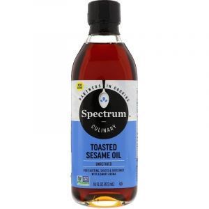 Нерафинированное поджаренное кунжутное масло, Sesame Oil, Spectrum Naturals, 473 мл