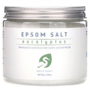 Соль для ванн (без запаха), Epsom Salt, White Egret Personal Care, Unscented, 454 г (Default)