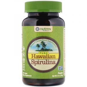 Спирулина, Spirulina, Nutrex Hawaii, чистая гавайская, порошок, 142 г.