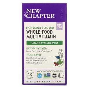 Ежедневные витамины для женщин, Woman's One Daily Multi, New Chapter, 1 в день, 48 таблеток