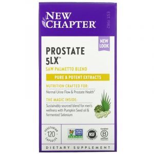 Поддержка простаты, Prostate 5LX, New Chapter, 120 капсул