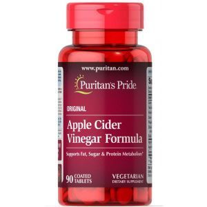 Яблочный уксус, Apple Cider Vinegar, Puritan's Pride, формула, 90 таблеток
