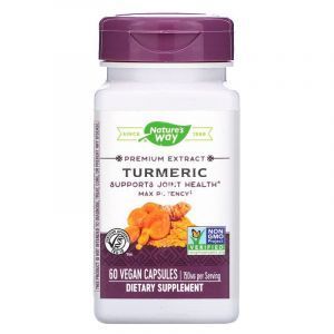 Куркума, Turmeric, Nature's Way, экстракт премиум-класса, 750 мг, 60 капсул